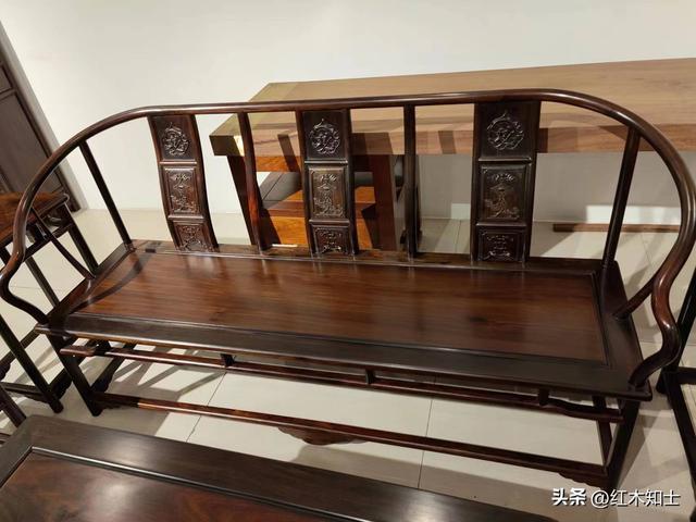 酸枝明式沙发大名雅韵素雅大气j9九游会(中国)网站大红(图1)
